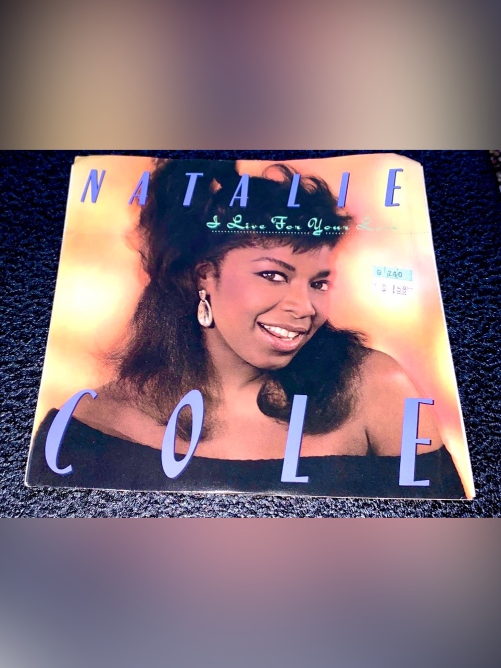 Vintage Vinyl 7” Single Natalie Cole I LIVE FOR YOUR LOVE 45 RPM Record